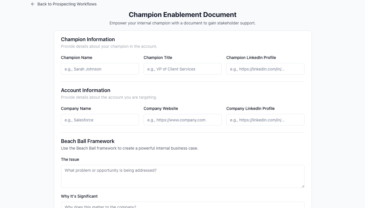 Champion Enablement Champion Enablement
