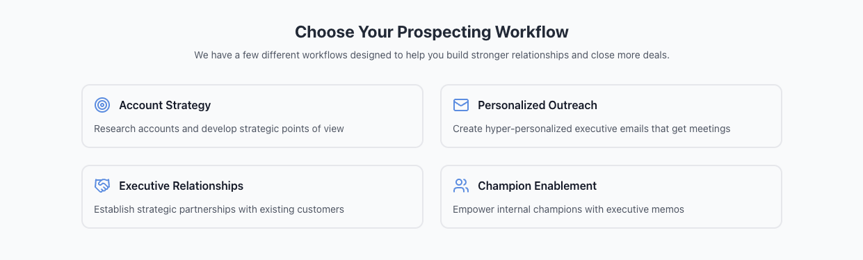 Prospecting Modes Prospecting Modes