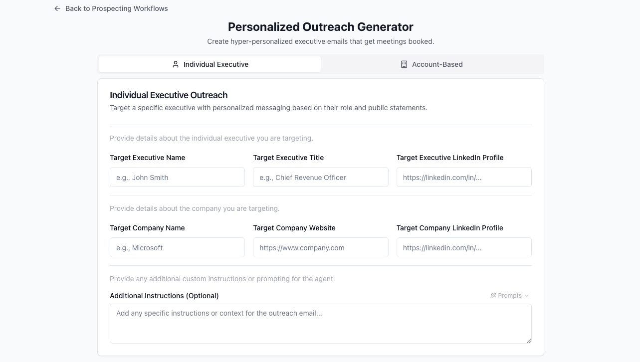 Individual Outreach Individual Outreach