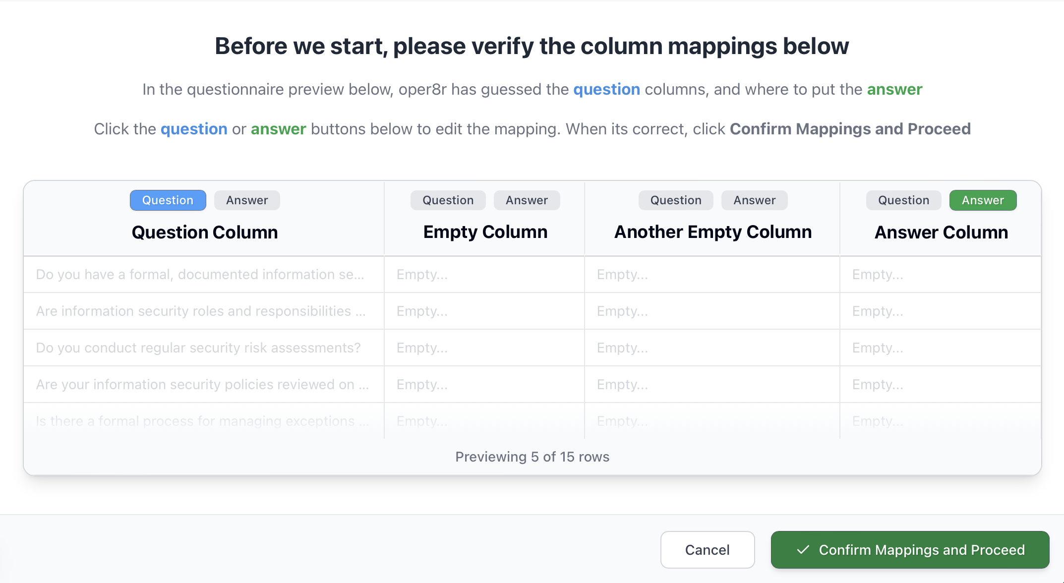 Mapping CSV